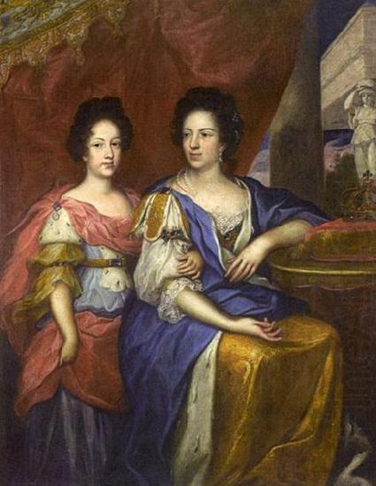 Portrait of Maria Kazimiera with her daughter Teresa Kunegunda., Jerzy Siemiginowski-Eleuter